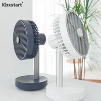 Electric Fans Kbxstart Table Fan Shaking Head Rotating 4000mAh Battery Capacity USB Charging Adjustable Angle Air Cooling Silent
