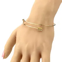 Arrow Bangle Women Bracelets Open Adjustable Cuff Bangle Gold Silver Colors Alloy Metal Bangles Fashion Gifts 1082 Q2