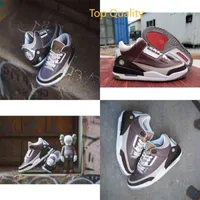 أحذية كاو X 3S أحذية كرة السلة Jumpman 3 Brown White Trainers Sports Sneakers USE 7-13