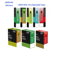 Original Hzko Idol Pro Monouso E Sigarette Dispositivo POD 2800 Pulves 1500mAh Batteria 8ML Cartuccia precompilata Penna vape con prezzo all'ingrosso