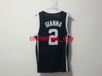 جيجي جيانا براينت # 2 مامبا كرة السلة جيرسي أسود أبيض مخيط مخصص الرجال النساء الشباب كرة السلة جيرسي XS-6XL