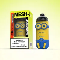 Disposable E cigarettes MESHKING MESH-Q Minions Cartoon Design 4000 Puffs Vape Pen 12ml Pre-filled Mesh Coil Pods Vaporizers 650mAh Rechargeable Battery kits Device