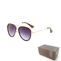 Gafas de sol de mujer de diseñador de alta calidad 0062 para hombre de lujo gafas de sol de protección UV Protección de gafas degradado de gafas de gama de metal con gafas de mujer con cajas originales