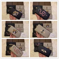 2021 cards and coins famous design men leather purse card holderAnimal pattern Single zipper wallet the most stylish way to carry around money TB553