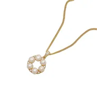 Anhänger Halsketten Geometrische Natürliche Perlenkette Für Frauen Elegante baumeln Charme Goldfarbverzierungen Kragen Choker Drop Accessoire