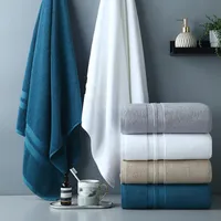 Lyxiga handdukar handduk badhandduk fast färg högkvalitativ bomull för vuxna barn starka vattenabsorption stora tjocka toallas