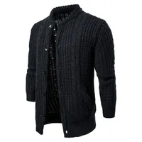 Men&#039;s Sweaters 2021 Black Cotton Mens Cardigan Sweater Pullovers Chaqueta Punto Hombre Men O-neck Clothing Blusas Masculino
