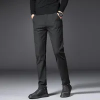 Bahar Sıradan Erkekler Pantolon Mens Klasik İş Elbisesi İnce Fit Jogger Streç Uzun Pantolon Kıyafetleri Artı Boyut 28-38 K152 Erkekler