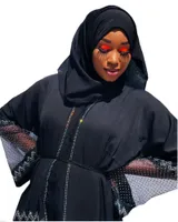 Ethnic Clothing Style African Dashiki Abaya Fashion Drill Chiffon Fabric Stretch With Scarf Long Dress Size XXL XXXL