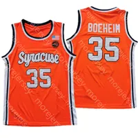 2021 Yeni NCAA Koleji Syracuse Turuncu Basketbol Forması 35 Buddy Boeheim Drop Shipping Boyut S-3XL