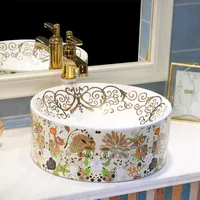 Art Counter Top ceramic bathroom sinks wash basin chinese porcelain ceramic wash basin