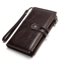 財布デザインヘッドレザー具体的なストラップメンズデザイナーハンドバッグ3つ折りバックルメンズホログラフィックリストレットの財布