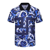 Mode Polo Man Mens Polos Poloshirt Top Tee Kortärmad T-shirts Designer Loose Tees Casual Svart Vit T-shirt Luxe Plain T Shirts för män M-3XL # 97