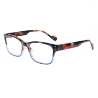 النظارات الشمسية الأزياء مربع الإطار الأوسط نظارات القراءة الربيع مفصلات عالية الجودة خمسة ألوان المتاحة diopter +0، +50، +75، ... + 600