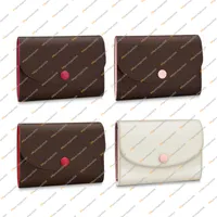 Ladies Fashion Casual Designer Luxury ROSALIE Wallet Coin Purse Key Pouch M41939 M62361 N64423 High Quality TOP 5A Card Package