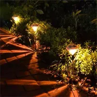 Utomhus Garden Decorations Solar Lanterns Powered Stake Diamond LED Lampor Lawn Light Pathway Path Lja2437 Wetlw 1357 T2