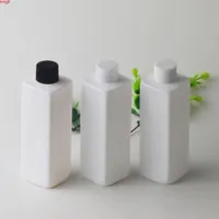 30 stks 250 ml witte vierkante lege plastic cosmetische flessen containers met caps, 250cc massage olie verpakking PET flesjeshigh aantal