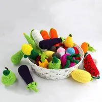 Hair Accessories ! Fruit Vegetables Born Pography Props Cute Crochet Knitting Outfits Simulation