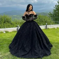 Classical Black Quinceanera Dresses Halter Neck Beading Sexy Bridal Gowns Long Floor Length Lace Sweet 16 Prom Party Girls&#039; Wear