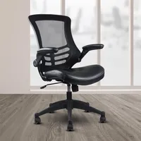 米国ストックテクノイビリオのスタイリッシュなミッドバックメッシュオフィスチェアの椅子の家具、ブラックA44