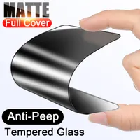Keramikmatt Anti-Peep Soft Temperat glas för iPhone 11 12 Pro Max Mini Skärmskydd XR X XS Max 8 7 6S 6 Plus SE 2 Film