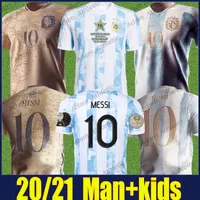 Argentina Messi Soccer Jerseys 2021 Copa America Champion Shirt Di Maria Maradona Football Shirts L.Martinez Kun Aguero de Paul 200th Anniversary Jersey Argentino
