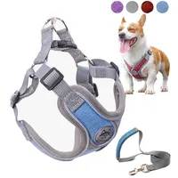 Pets Dogs Vest Collar Leash Luminous Adjustable Harness for Dogs Puppy French Bulldog Dog Accessories