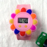 Moda niño reloj de pulsera de dibujos animados Slap LED diseño de silicona banda de silicona Candy 3D Reloj de niño Flor Fruta Animal Niños Niños Digital Snap Estudiante Relojes.