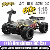 ENOZE 1/18 RC Car 60KM/h High Speed Remote Control 2.4G 2440 Brushless Motor Brushed 380 for 1:18 Trucky Off-road RTR Racing 220218