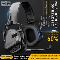 Tactische accessoires Wosport 5e hoofdtelefoon Actieve geluid pick -up ruisonderdrukking schieten Earmuff militaire reductie headset