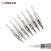100 stks / partij Disposable 8mm Schroef Tattoo Naaldencartridges voor Charmant Liberty Permanente Microblading Microneedling Makeup 220218