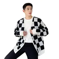 Мужские свитера Checkerboard Checkered свитер для осени 2021