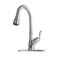 US Stock Pull Down Touchless Single Handle Kitchen Faucet Brushed Nickela17 a52 a022808