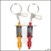 Keychains Fashion Aessories 1Pc Suspension Keychain Car Coilover Spring Absorber For Key Chains Ring Keyrings 11.5*1.5 Cm Drop Delivery 2021