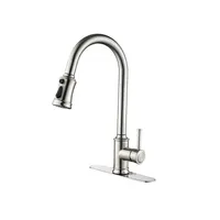US Stock Touch Kitchen rubinetto con rubinetto di pull down spruzzatore spazzolato Nickel USPS A36 A34