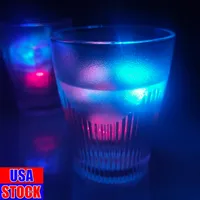 Parti Dekorasyon LED Buz Küpleri Parlayan Top Flaş Işık Aydınlık Neon Düğün Festivali Noel Bar Şarap Kadehi Malzemeleri ABD