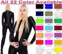 Unisex 23 Colour Lycra Spandex Catsuit Costume Costume frontale Zip Sexy Donne Donne Men Collant Body Suit Yoga Costumes Nessuna testa / mano Halloween Party Fancy Dress Cosplay Body P106
