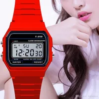 Fashion Men&#039;s Led Watch alarm Men women&#039;s F 91W watches F91W thin Digital Wristwatch Silicone Clock