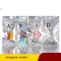 Varios diseños Bolsas de embalaje de regalo de bloqueo de cremallera holográfica con ventana clara en el frente del arco iris con cremallera de sellado Mylar Bag Reloj y accesorios Paquete bolsa
