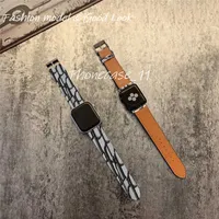 أزياء جلدية watchband ل iwatch الفرقة العلامة التجارية مصمم الأشرطة الذكية د المنزل 42 ملليمتر 38 ملليمتر 40 ملليمتر 44 ملليمتر iwatch2 3 4 5