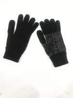 2022 Rękawice dziankowe klasyczny projektant jesień jednolity kolor europejski i amerykański litera para rękawiczki zima moda pięć palców rękawica