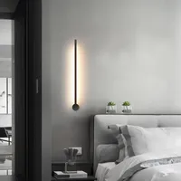 Wall Lamp Led Long RGB Light Atmosphere Decor For Home Bedroom Living Room Bar Corridor Sofa Background Linear FixtureWall