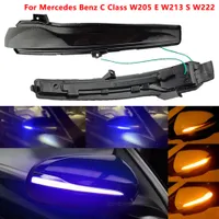 Dinamik Dönüş Sinyali Blinker Sıralı Yan Ayna Gösterge Işık Mercedes Benz C E S GLC W205 X253 W213 W222 V sınıfı W447