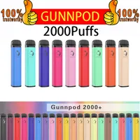 Gunnpod 2000 sopros cigarros eletrônicos descartáveis ​​E-cigarros dispositivo kit pré-preenchido pod vara vape caneta