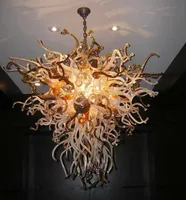 Fabulous Amazing Pendant Lamp Antik stil Handblåst Glas Ljus Ljus Led Lysd Lysning Ljus Mall Hotell Hem 40 tum Vit Amber Färg