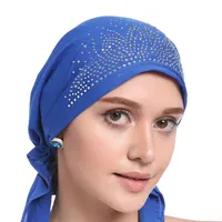 Moslim Hijab Turban Cap Dames Bloem Print Kanker Chemo Caps Hoofd Sjaal Hoofddeksels Strech Silky Durags Bandanas