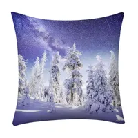 Pillow Case Christmas Print Polyester Sofa Auto Kissen Cover Wohnkultur Dekoration Geschenk Navidad #W