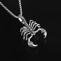 Pendant Necklaces Punk Vintage Scorpion King Clavicle Chain Pendants Necklace For Men Christmas Gifts Hip Hop Jewelry Scorpio Insect Charm C