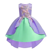 Девушка Платья Keiyouhuo Дети Детские Девушки Цветочные Узор Принцесса Платье Для Партии 2021 Летняя Детская Одежда