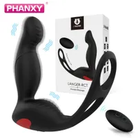 Phanxy Masculino Prostate Massager Vibrator Stimulator Juguetes Sexy Para Parejas Productos Gay Adultos Tienda Masturbador Anal Enchufe